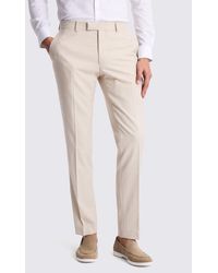 Moss - Slim Fit Light Camel Trousers - Lyst