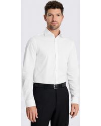 Moss - Slim Fit Stretch Contrast Shirt - Lyst