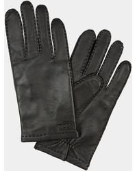 hugo boss mens leather gloves