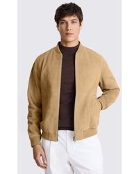 Moss - Camel Suede Bomber - Lyst