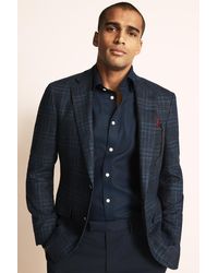 Ermenegildo Zegna Tailored Fit Blue Check Jacket