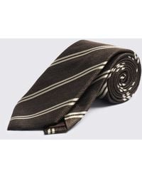 Moss - Dark & Silk Stripe Tie - Lyst