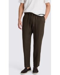 Moss - Linen Drawstring Trouser - Lyst
