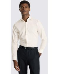 Moss - Slim Fit Off- Dobby Stretch Shirt - Lyst
