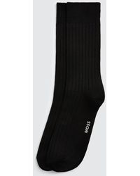 Moss - Fine Ribbed Socks - Lyst