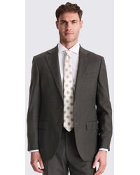 Moss - Regular Fit Charcoal Twill Suit Jacket - Lyst