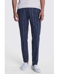 Moss - Italian Tailored Fit Stripe Trousers - Lyst