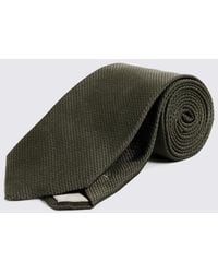 Moss - Silk Semi Plain Tie - Lyst