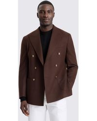 E thomas - Italian Tailored Fit Dark Chestnut Jacket - Lyst