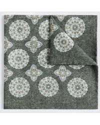 Tessitura bottinelli - Italian Dark & Light Wool Double Faced Pocket Square - Lyst