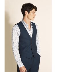Ted Baker Wool Tailored Fit Navy Pindot 