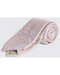 Moss - Dusty Wedding Paisley Silk Tie - Lyst