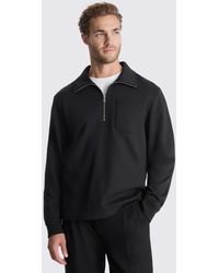 Moss - Cotton Quarter Zip Sweatshirt - Lyst