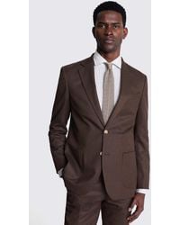 Moss - Tailored Fit Copper Flannel Suit Jacket - Lyst
