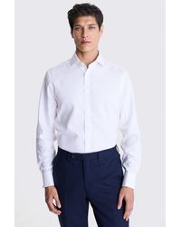 Moss - Tailored Fit Royal Oxford Non-Iron Cotton Shirt - Lyst