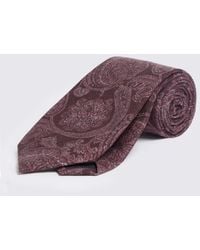 Tessitura bottinelli - Italian Burgundy Silk Paisley Tie - Lyst