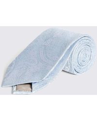 Moss - Sky Wedding Paisley Silk Tie - Lyst