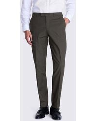 Moss - Tailored Fit Charcoal Stretch Trousers - Lyst