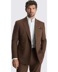 Moss - Slim Fit Chestnut Flannel Suit Suit Jacket - Lyst