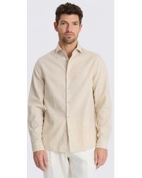 Moss - Neutral Cotton Linen Shirt - Lyst