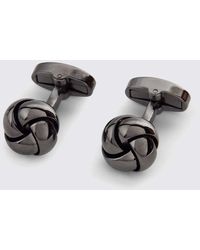 Moss - Gunmetal Knot Cufflinks - Lyst