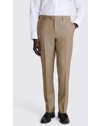 Barberis - Italian Tailored Fit Taupe Twill Trousers - Lyst