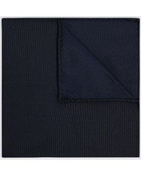 Silk semi plain - Silk Semi-Plain Pocket Square - Lyst