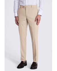 Moss - Slim Fit Taupe Trousers - Lyst