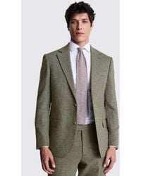 Moss - Tailored Fit Sage Herringbone Suit Jacket - Lyst