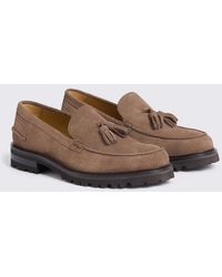 Moss - Italian Suede Tassel Loafers - Lyst