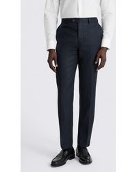 Moss - Slim Fit Twill Linen Trousers - Lyst
