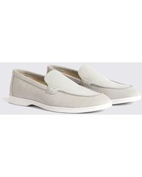 Moss - Lewisham Ivory Suede Casual Loafers - Lyst