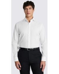 Moss - Tailored Fit Dobby Stretch Shirt - Lyst