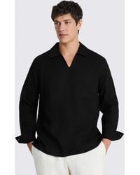 Moss - Popover V-Neck Linen Shirt - Lyst