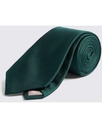 Moss - Emerald Silk Semi Plain Tie - Lyst