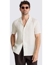 Moss - Off- Linen Cuban Collar Shirt - Lyst