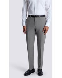 Moss - Tailored Fit Light Marl Performance Trousers - Lyst