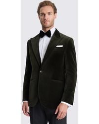Moss - Tailored Fit Dark Velvet Jacket - Lyst