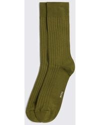 Moss - Mercerised Ribbed Sock - Lyst