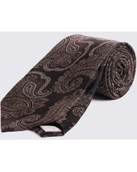 Moss - Dark & Copper Paisley Silk Tie - Lyst