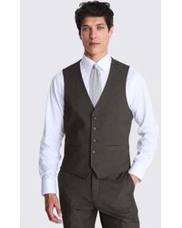 Moss - Tailored Fit Charcoal Stretch Waistcoat - Lyst