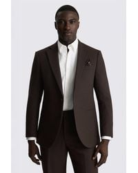 Moss - Tailored Fit Dark Tweed Suit Suit Jacket - Lyst