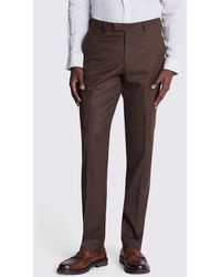 Moss - Tailored Fit Copper Flannel Trousers - Lyst