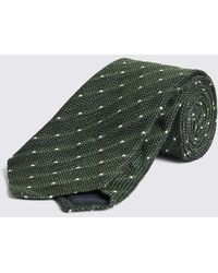 Moss - Italian Spot Open Weave Tie - Lyst