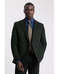 Moss - Tailored Fit Taupe Stripe Suit Jacket - Lyst