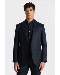 Moss - Tailored Fit Twill Linen Suit Jacket - Lyst