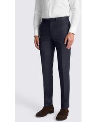 Moss - Tailored Fit Check Performance Trousers - Lyst