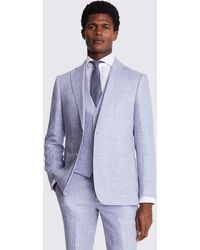 Moss - Tailored Fit Light Linen Suit Jacket - Lyst