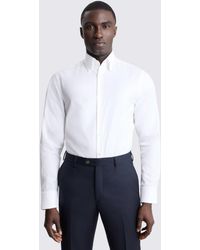 Moss - Premium Tailored Fit Button Down Dobby Shirt - Lyst