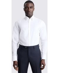 Moss - Tailored Fit Button Down Dobby Shirt - Lyst